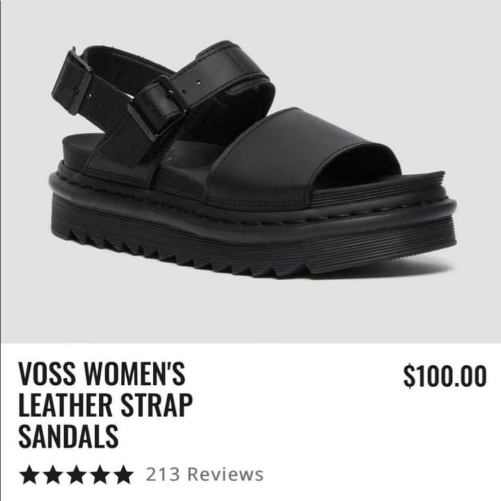 Black and White Dr Marten Voss Sandal